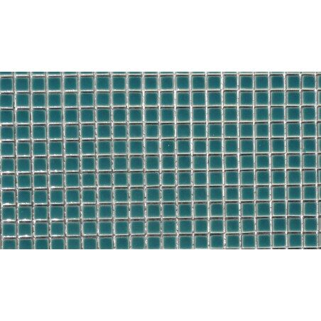 Vert turquoise micro mosaïque brillant par plaque 30 cm