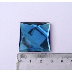 Bleu saphir facette mosaïque miroir 3 par 3 cm pièce