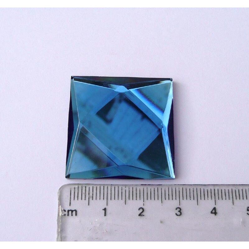 Bleu saphir facette mosaïque miroir 3 par 3 cm pièce
