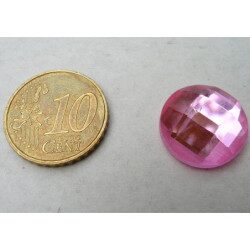 Rose cabochon facette mosaïque miroir 16 mm diamètre à la pièce