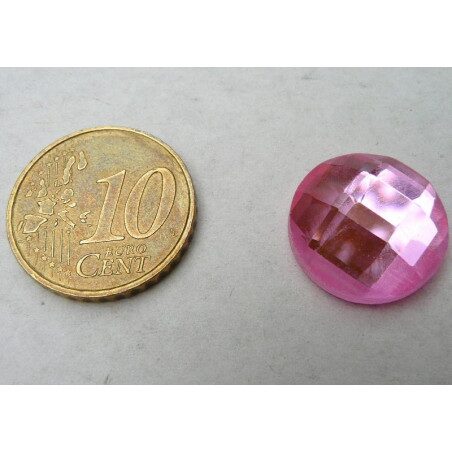 Rose cabochon facette mosaïque miroir 16 mm diamètre à la pièce