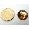 Brun ambre cabochon facette mosaïque miroir 15 mm diamètre à la pièce
