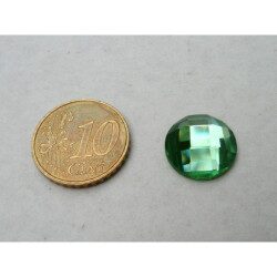 Vert cabochon facette mosaïque miroir 14 mm diamètre à la pièce