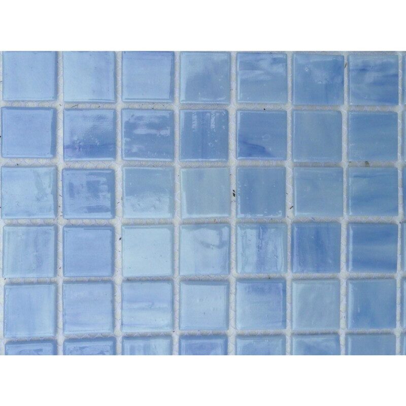 Bleu pastel clair mosaïque Tiffany par 16 carreaux