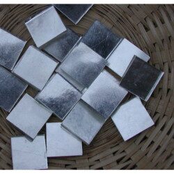 Gris or blanc lisse mosaïque 2 cm vendu à la tesselle