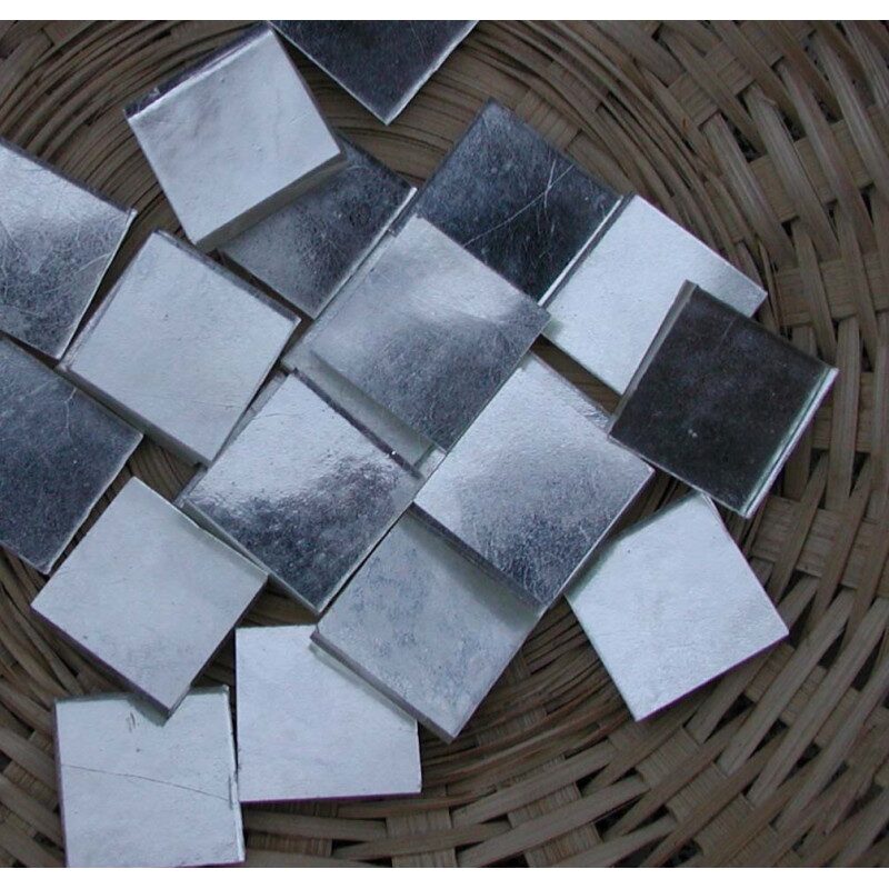 Gris or blanc lisse mosaïque 2 cm vendu à la tesselle