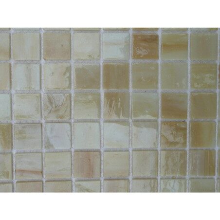 Brun chamois mosaïque Tiffany par 16 carreaux
