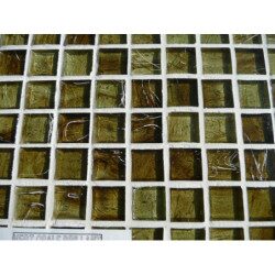 Vert opale brillant 1.5 par 1.5cm mosaïque verre artisanal par 36 carreaux