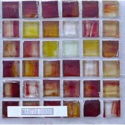 Jaune orange rouge mantra mosaïque en verre par 36 carreaux de 1.5 cm épaisseur 6 mm