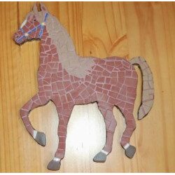 Cheval en mosaïque modèle image pour loisirs créatifs