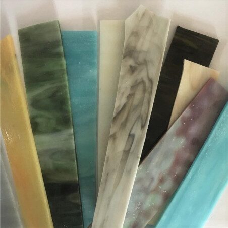 Mix tesselles vitrail opalescents par 400 grammes