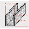 Plomb en U demi-dur pour vitrail 4 mm par 4 mm vendu par 1.8 mètres