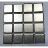 Gris argent satiné mosaïque émaux métallisé 2.5 cm vendu par 16