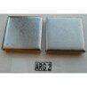 Gris argent satiné mosaïque émaux métallisé 2.5 cm vendu par 16