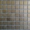 Gris argent mosaïque émaux métallisé 2.5 cm gaufré fin argenté vendu par 16