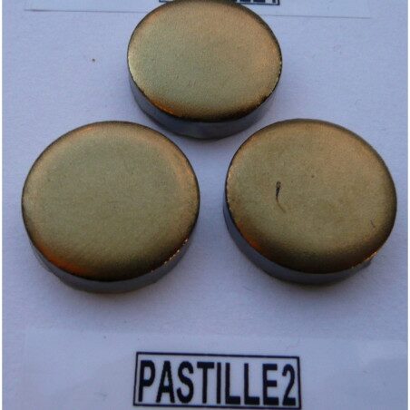 Jaune doré mosaïque rond pastille métallisé diamètre 1.9 cm satiné par 100 grammes