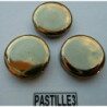 Jaune doré mosaïque rond pastille métallisé brillant diamètre 19 mm par 100 grammes