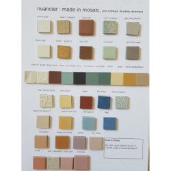 Nuancier mosaïque grès antique paray ceramique format 2 par 2 cm