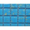 Mosaïque bleu déco bleu turquoise météore foncé pâte de verre vétrocristal plaque 30 cm