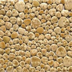 Blanc cassé mosaïque ivoire galet émaillé givré par plaque 30 cm