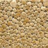 Blanc cassé mosaïque ivoire galet émaillé givré par plaque 30 cm
