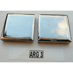 Argent gris mosaïque émaux métallisé 2.5 par 2.5 cm brillant plaque 30 cm