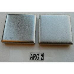 Argent mosaïque émaux métallisé 2.5 par 2.5 cm satiné inox plaque 30 cm