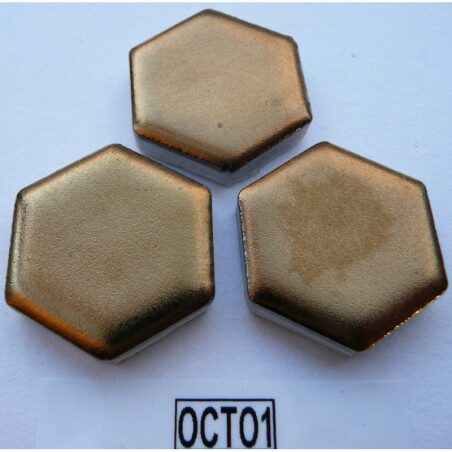 Jaune doré satiné émaux métallisé hexagone 2.3 par 2.3 cm vendu à l'unité