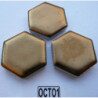 Jaune doré satiné émaux métallisé hexagone 2.3 par 2.3 cm vendu à l'unité