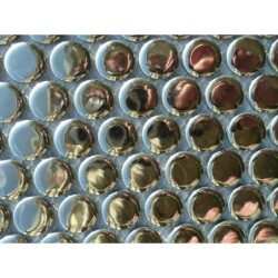 Gris argent mosaïque pastille ronde métallisé diamètre 19 mm brillant par 100 grammes