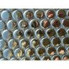 Gris argent mosaïque pastille ronde métallisé diamètre 19 mm brillant par 100 grammes