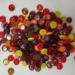 Orange bille de verre plate rouge orange jaune mélange par 400 g