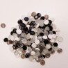 Blanc bille de verre plate blanc noir transparent billes plates mélange 17-20 mm par 400 grammes