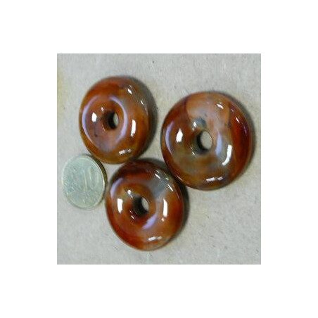 Brun agate opaque opaque pastille bijou mosaïque en verre artisanale