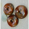 Brun agate opaque opaque pastille bijou mosaïque en verre artisanale