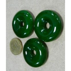 Vert foncé opaque pastille bijou mosaïque en verre artisanale