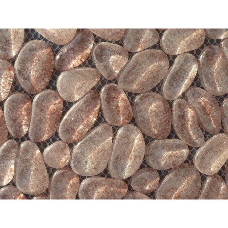 Rose clair bulles galet de verre par 200 g