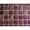 Rose mosaïque pâte de verre rose prune gemme plaque 32.5 cm