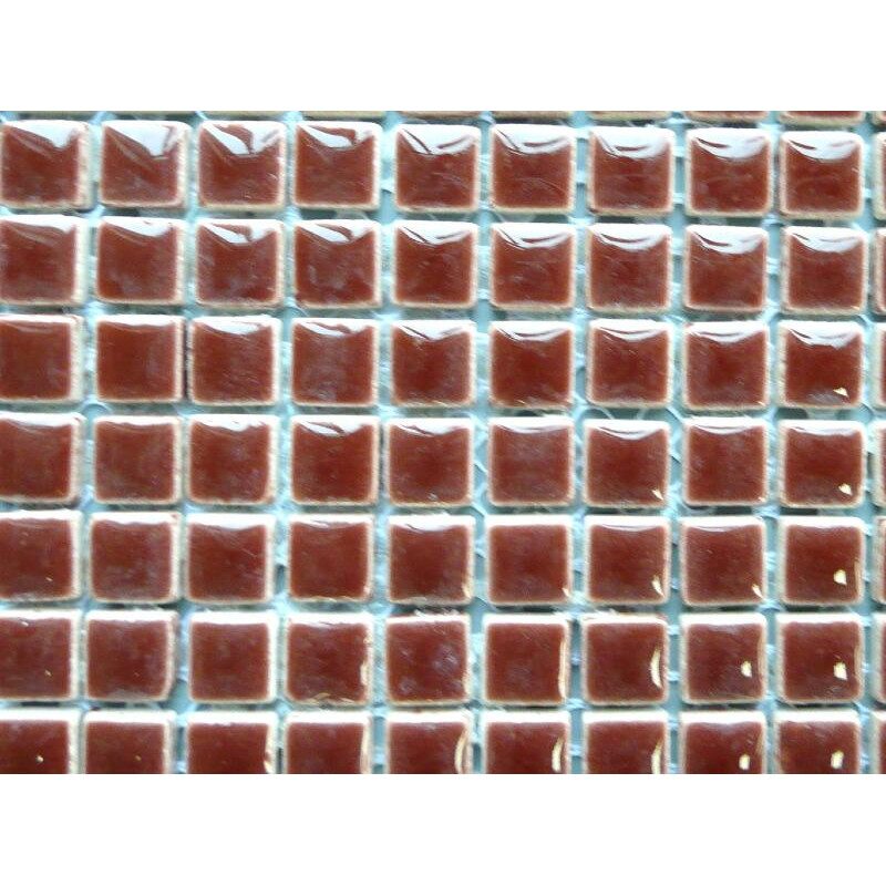 Brun chocolat micro mosaïque brillant par plaque 30 cm