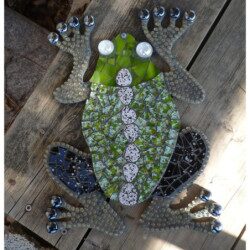 Grenouille mosaïque image modèle pour loisirs créatifs