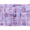 Rose mosaïque pâte de verre rose prune tiramisu marbré par plaque de 32 cm