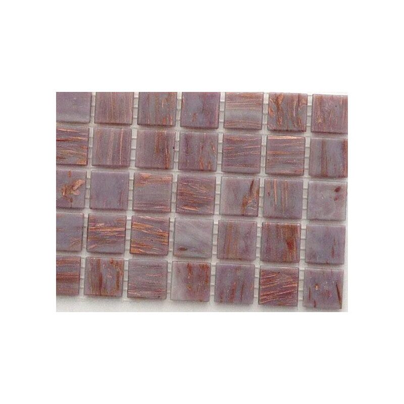 Rose mosaïque pâte de verre rose mauve gemme plaque 32.5 cm