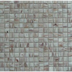 Rose blanc mosaïque pâte de verre blanc rosé perle Pompadour gemme plaque 32.5 cm