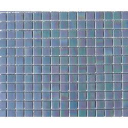Gris mosaïque pâte de verre gris bleu nacré par plaque 32.5 cm