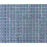 Gris mosaïque pâte de verre gris bleu nacré par plaque 32.5 cm