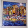 Bateau en  image mosaïque  et mosaïque maritime