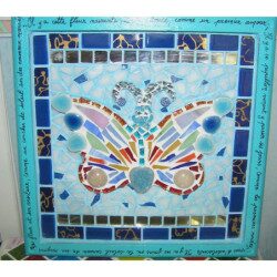 Papillon mosaïque  image modèle pour loisirs créatifs
