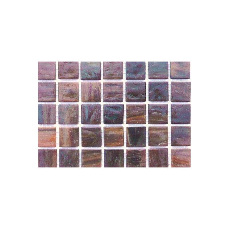 Brun teck marbré mosaïque pâte de verre par 25 carreaux