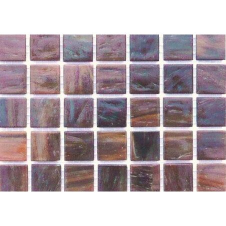Brun teck marbré mosaïque pâte de verre par 25 carreaux