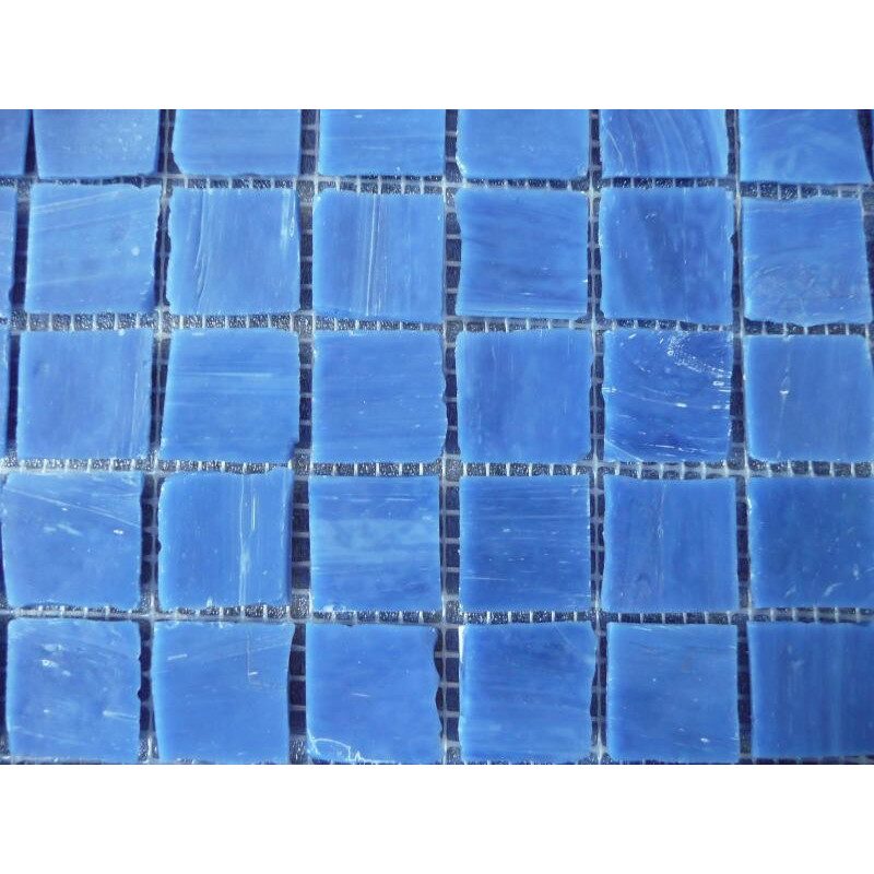 Bleu lavande verre mosaïque artisanale par plaque de 10.5 par 10.5 cm